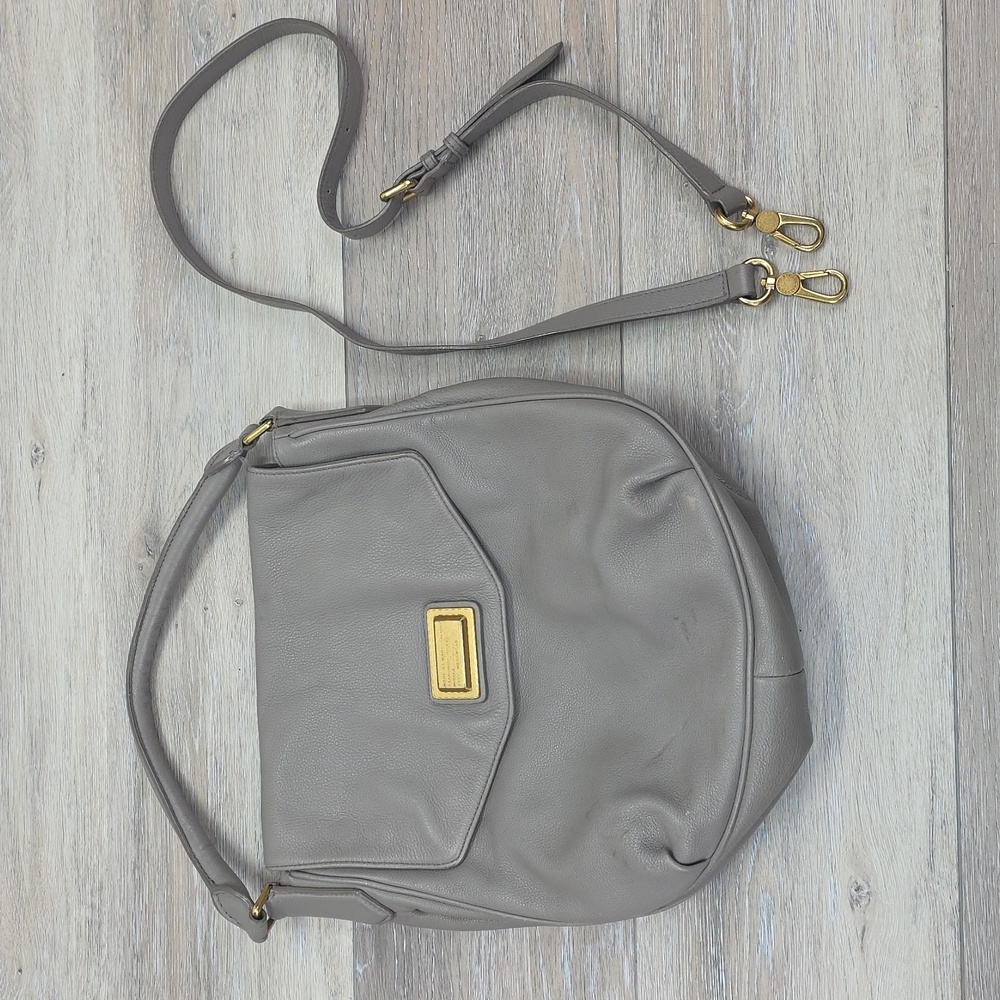 Marc by Marc Jacobs Leather Standard Supply Workwear Crossbody Handbag Taupe